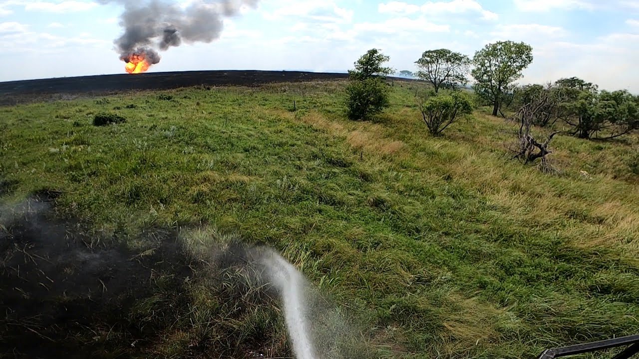 Natural gas pipeline grass fire Ellsworth Kansas 7-23-21