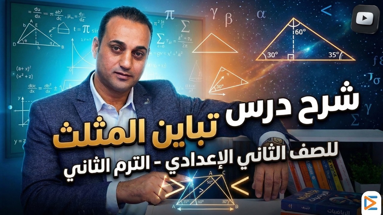 أقوى شرح لدرس تباين المثلث | الصف الثاني الإعدادي الترم الثاني 🔥