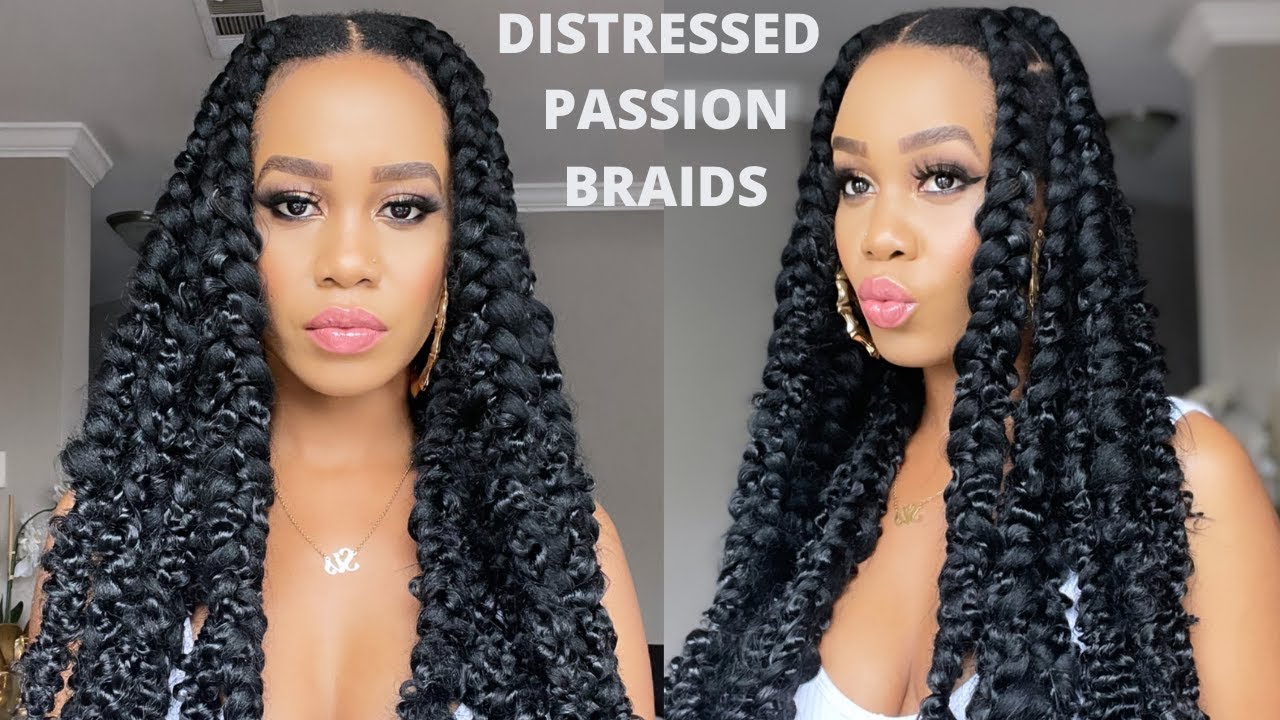 🔥DISTRESSED PASSION BRAIDS / EASY TUTORIAL / BEGINNER FRIENDLY / Protective Style / Tupo1