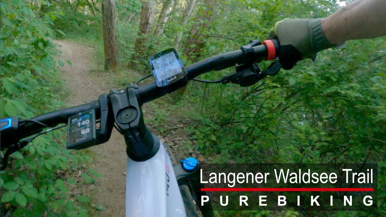 Mit dem eMTB Cube Stereo Hybrid 140 HPC SL 750 (Modell 2022) auf dem Langener Waldseetrail