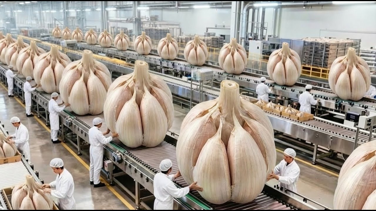 Inside the Largest US Garlic Powder Factory 🧄 | From Raw Garlic to Premium Powder (Full Process)