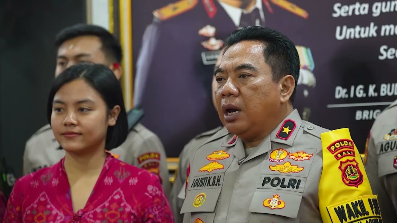 UCAPAN TERIMA KASIH PEJABAT UTAMA POLDA BALI KEPADA IRJEN POL IDA BAGUS KADE PUTRA NARENDRA