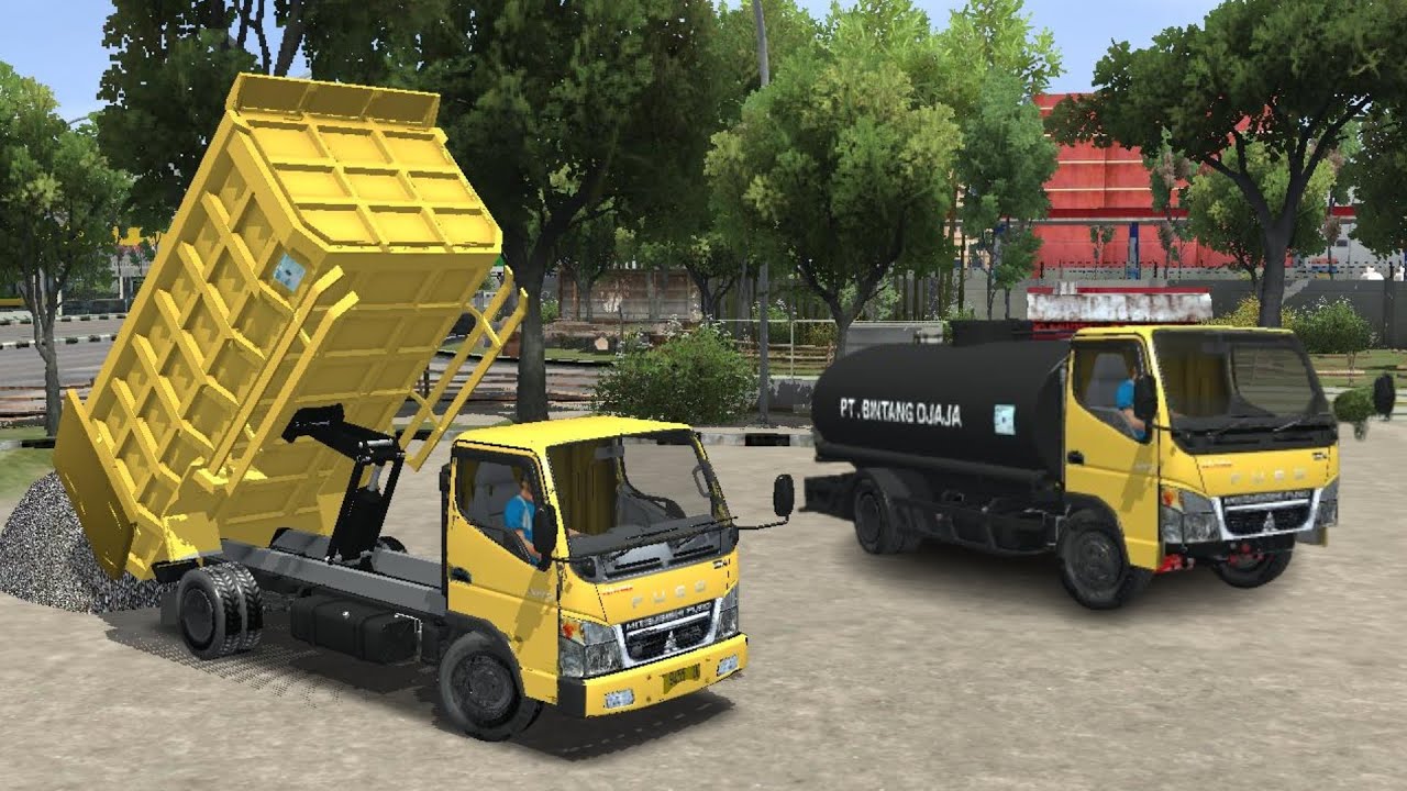 SHARE 2 MOD BUSSID TERBARU TRUK CANTER DUMP DAN TRUK CANTER TANGKI‼️👆