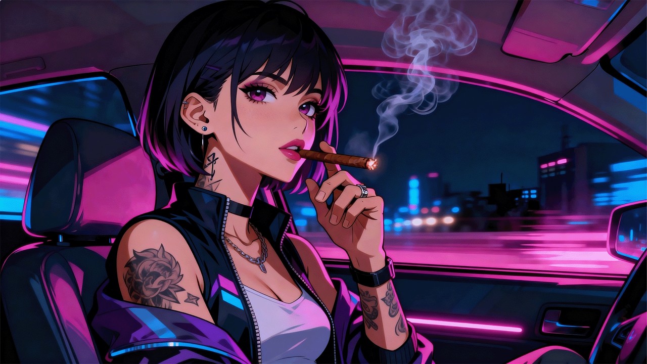 Neon Midnight Lo-Fi Rap — Chill Bluesy Hip-Hop Mix | Warm Cafe Focus Vibes