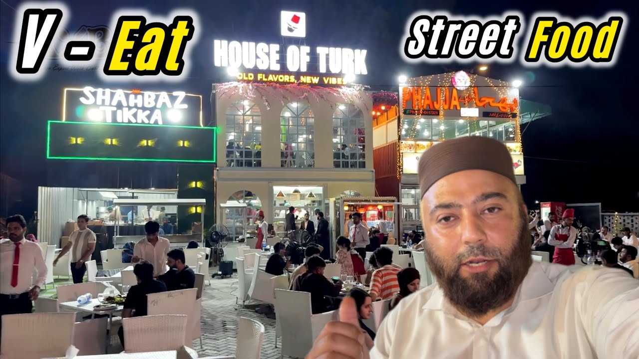 Beautiful Street Food In Sialkot | Dinner At V Eat Sialkot | Maza Agaya Dinner 🥘 Ka | KXB