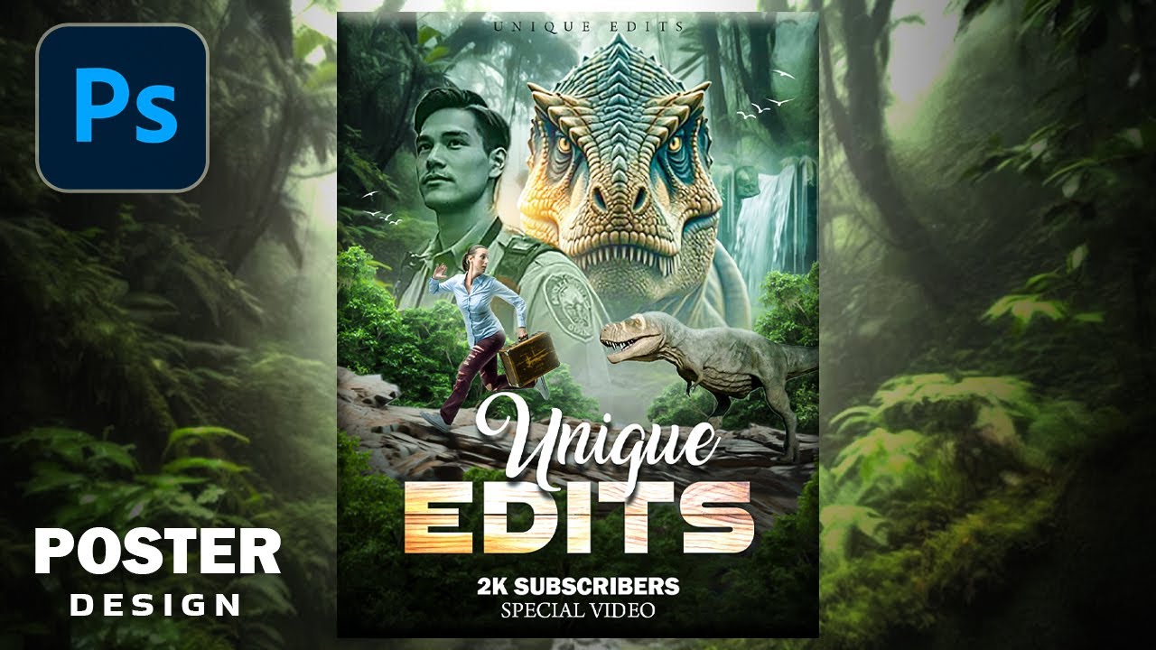 Cinematic poster design tutorial in photoshop||photoshop poster design 