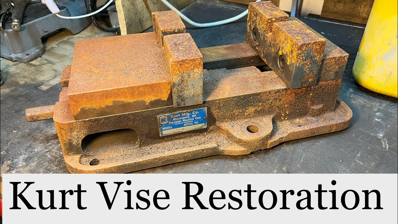 Kurt Vise Restoration - Part 1, refinishing the base.
