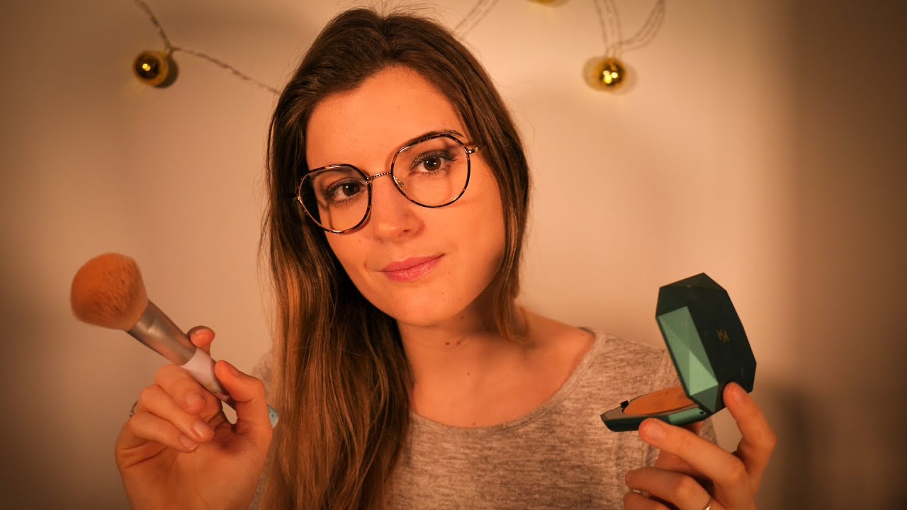 ASMR FR 🕊 JE TE MAQUILLE...😴 (Pinceaux, poudre, crème, massage...)