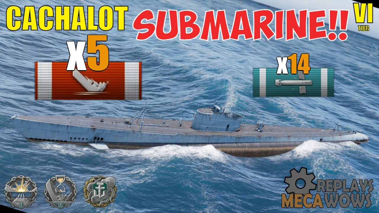 SUBMARINE Cachalot 5 Kills & 78k Damage | World of Warships Gameplay