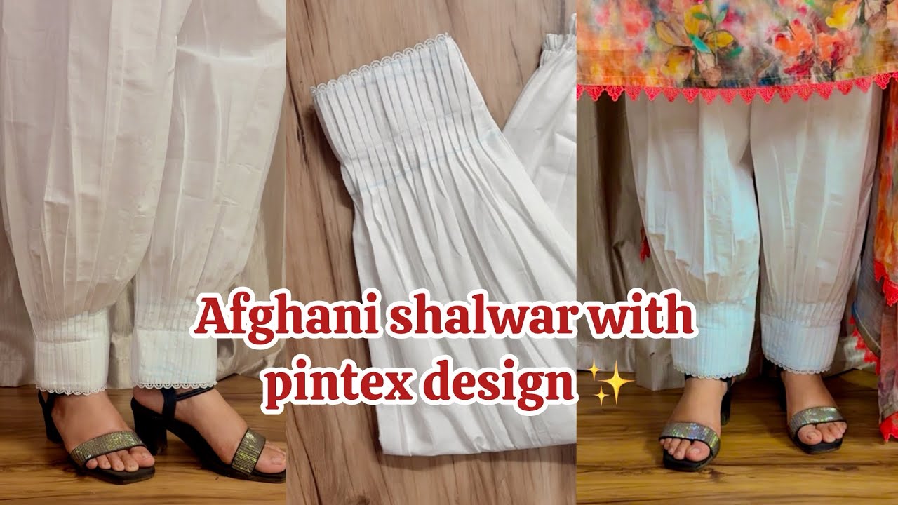 Afghani shalwar with pintex design ✨