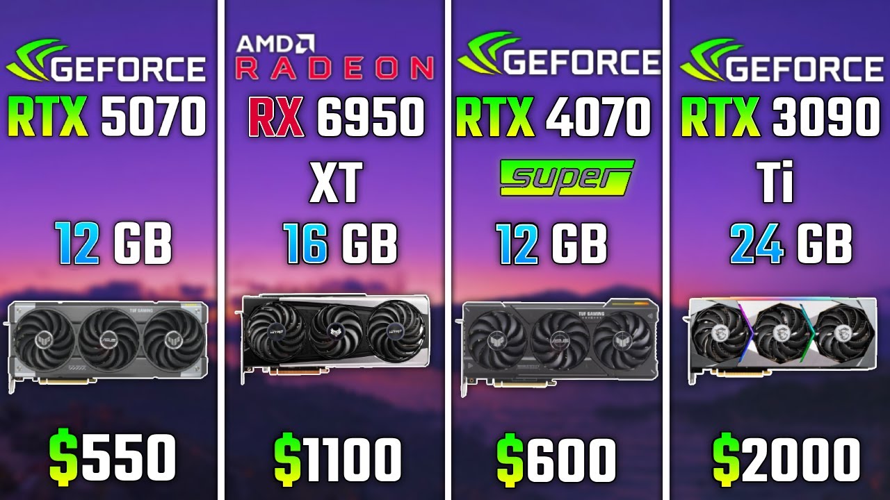 RTX 5070 vs RX 6950 XT vs RTX 4070 SUPER vs RTX 3090 Ti | Test in 6 Games
