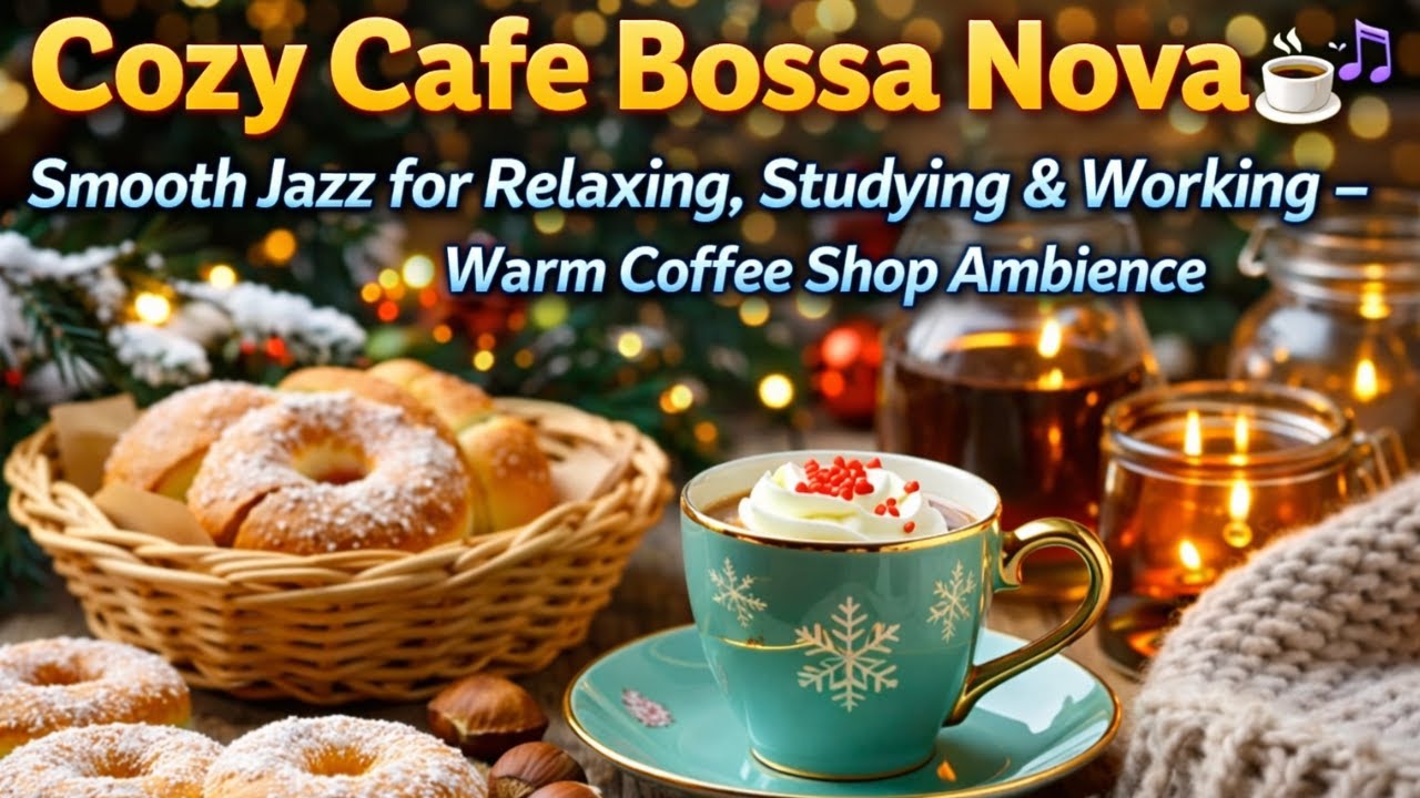 Cozy Cafe Bossa Nova ☕🎶 | Smooth Jazz for Relaxing, Studying & Working – Warm Coffee Shop Ambience