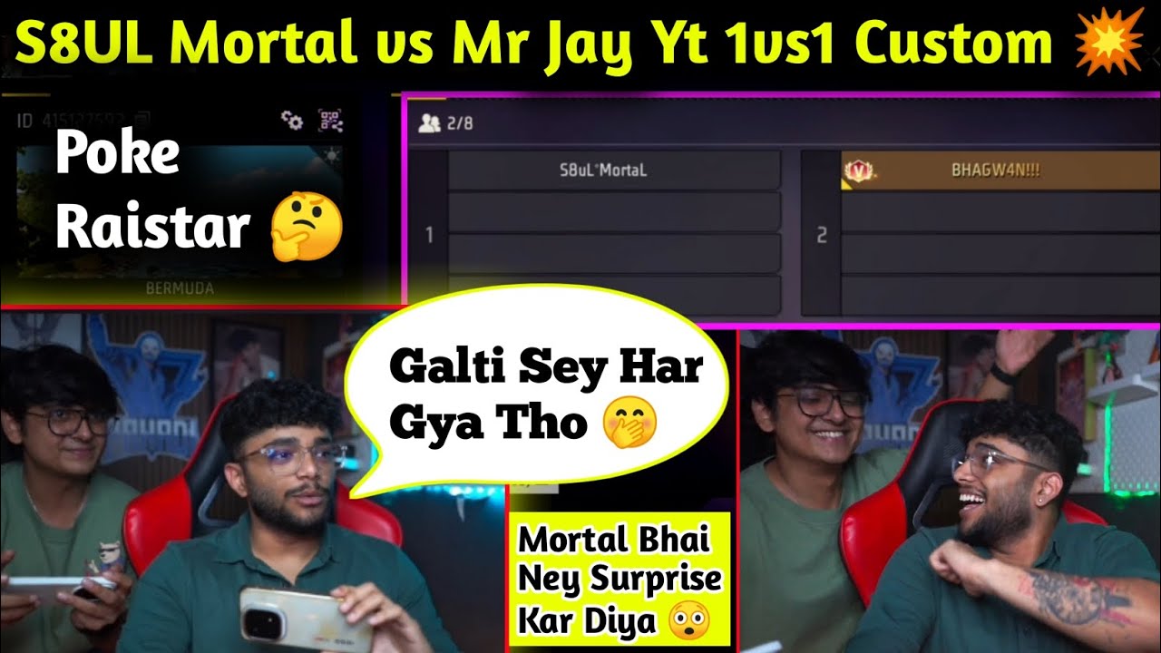 S8UL Mortal vs Mr Jay Yt 1vs1 😱 Mortal Vai Playing Free Fire 🔥 #s8ul #totalgamingesports #s8ulelite
