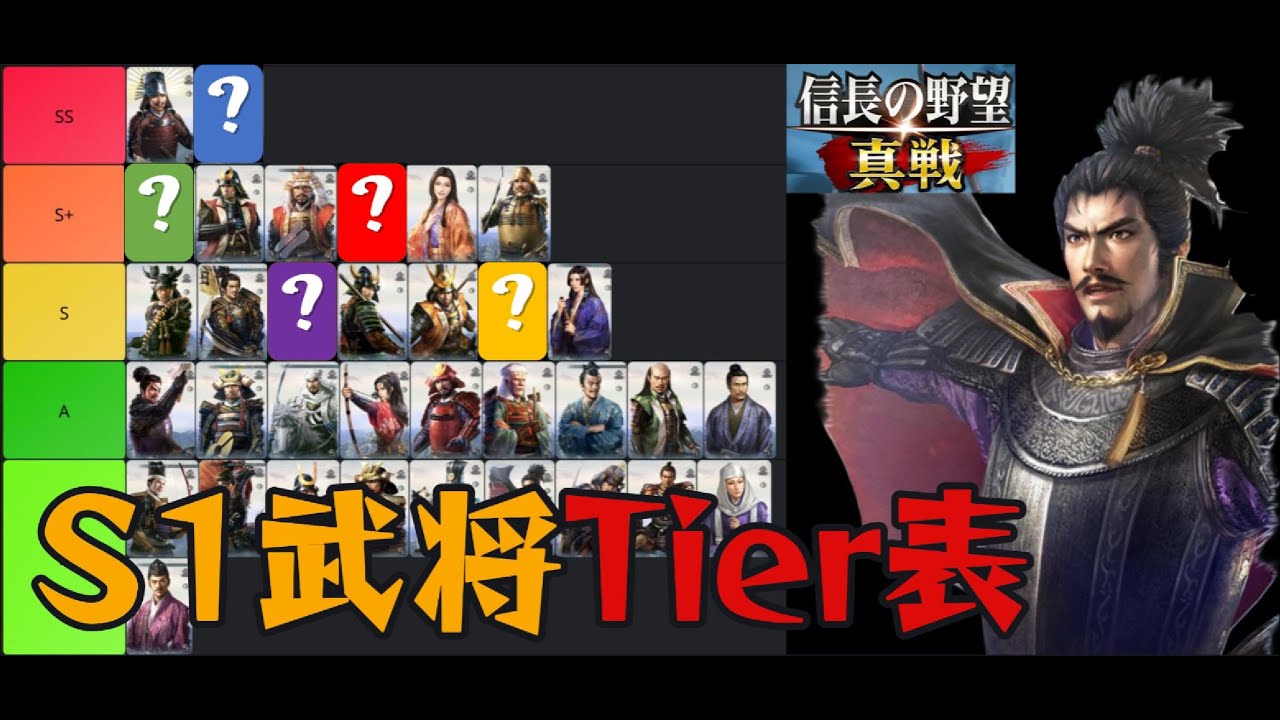 【信長の野望　真戦】S1武将Tierリスト