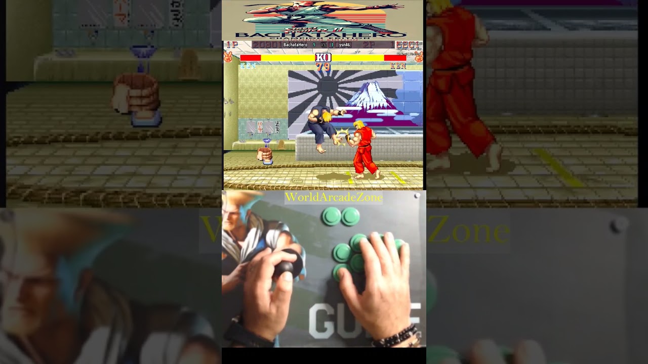 Ken vs Ken Exciting Round #capcom #games #retrogaming #fightcade2 #worldarcadezone #atari #shorts