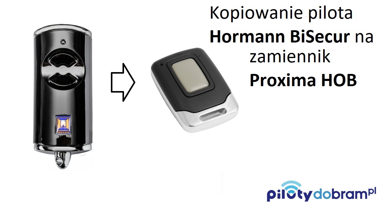 Kopiowanie pilota H&ouml;rmann HSE2 BiSecur BS na zamiennik Proxima HOB