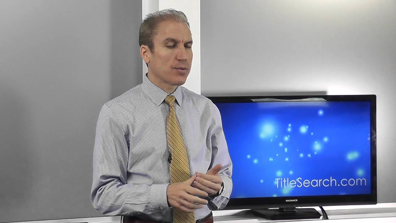 How do you do a title search on a foreclosure property?