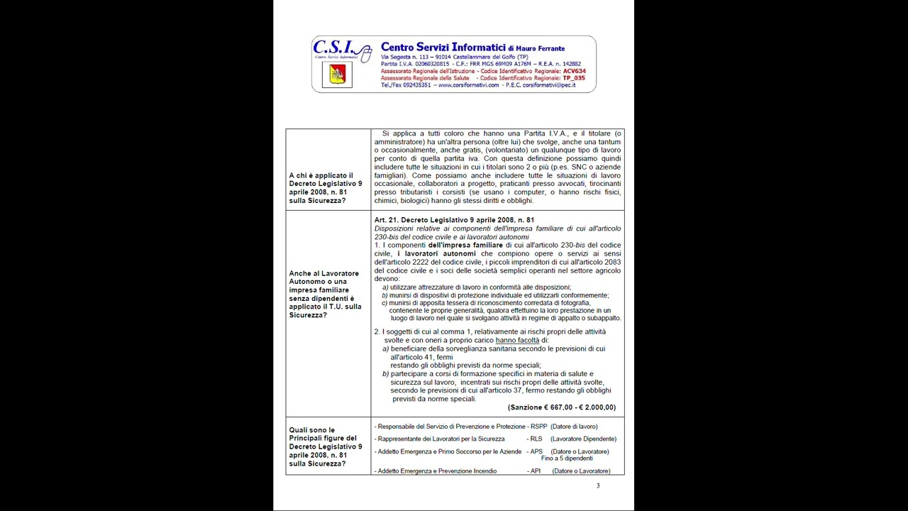 07 - Lezione  Sicurezza Luoghi di Lavoro La Formazione - Dr.ssa Roberta Ferrante