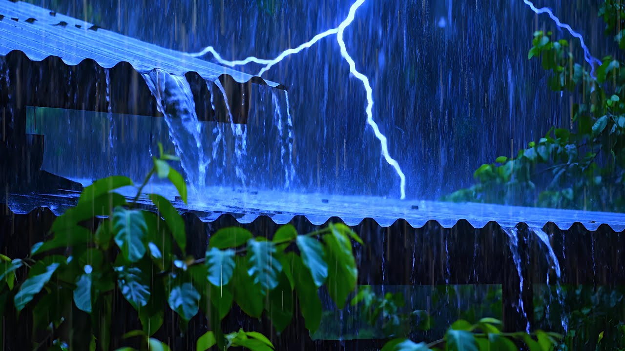 ASMR Thunder and Heavy Rain on Tin Roof | Deep Sleep Ambience for Stress Relief, Study & Meditation