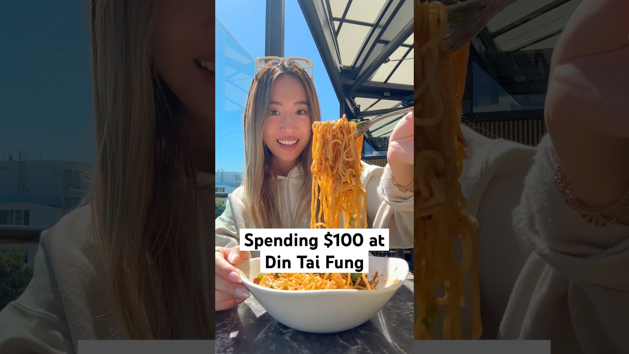Everything I got for $100 at din tai fung 🥟 #losangeles #foodie #dintaifung