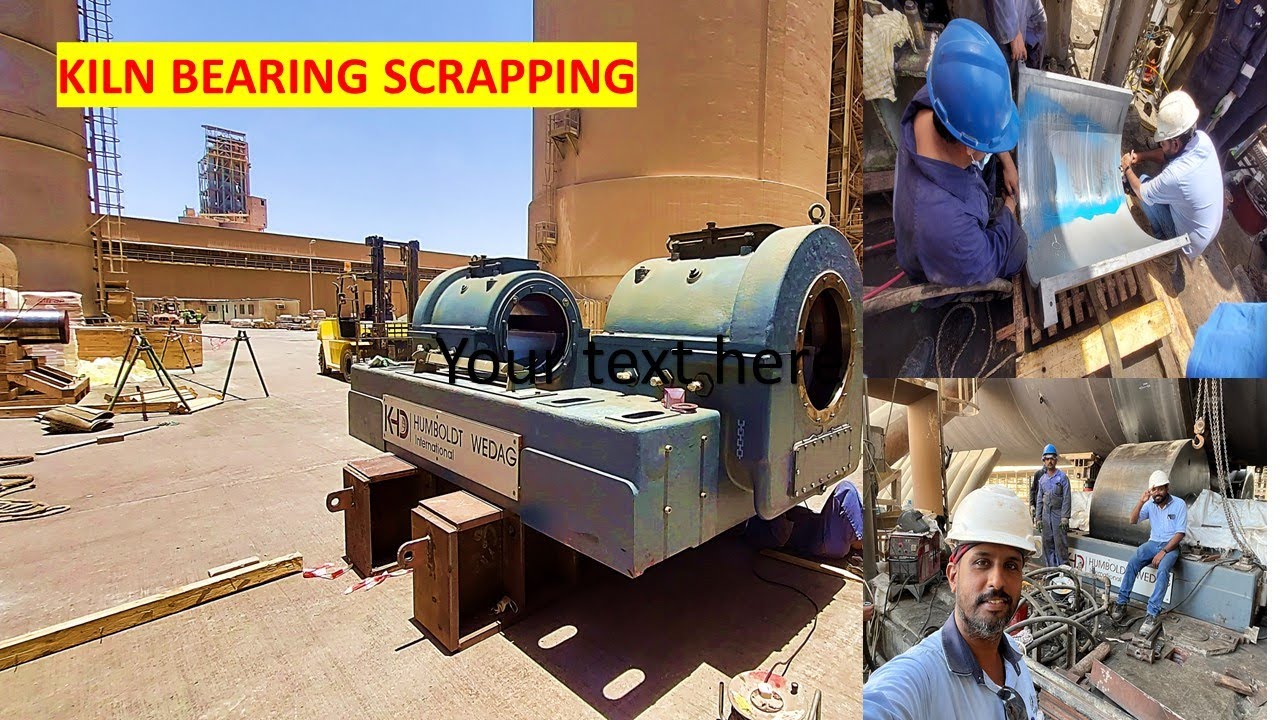 KILN BEARING SCRAPPING | KHD KILN | Kiln Support roller Assembly | White Bronze Bearing.