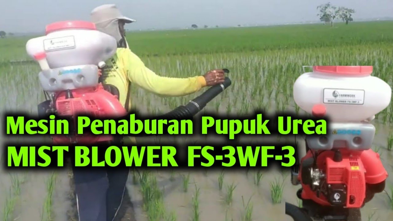 Uji Coba Mesin Penabur Pupuk Urea Menggunakan Mesin Mist Blower