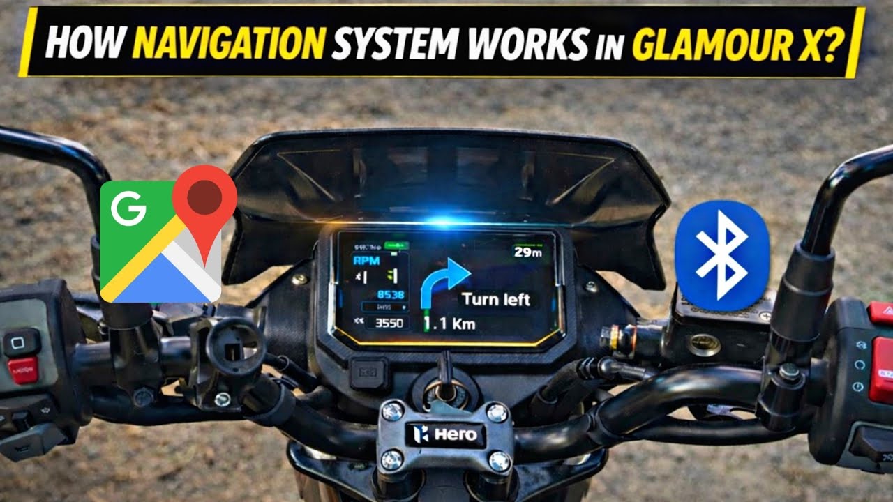 Hero Glamour X  Navigation System Full Review 🔥 Works With Google Maps?