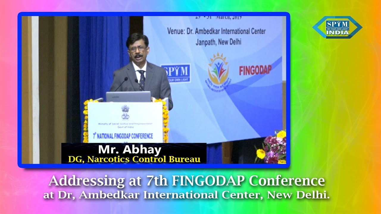 Mr  Abhay, DG,  Narcotics Control Bureau, addressing at FINGODAP conference, New Delhi. SPYM