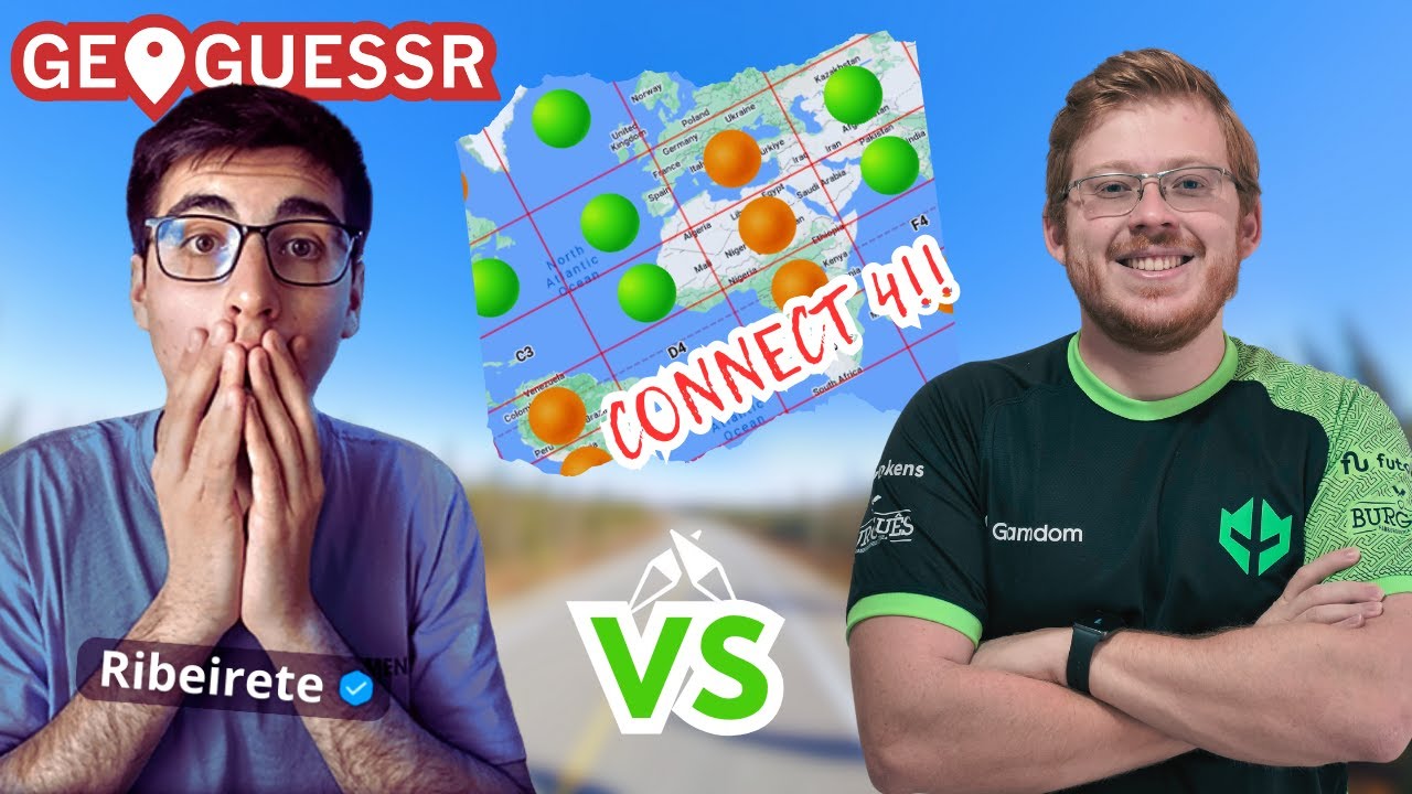 CONECTANDO países no GEOGUESSR! DESAFIO 1v1 ft. Ribeirete!