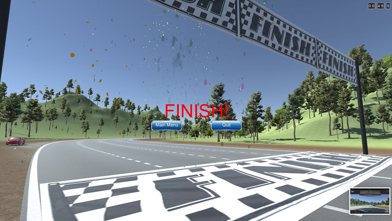 Unity3D Racing Game Lecture (5/5) - UI, button function, you lose system, load scenes, publish game