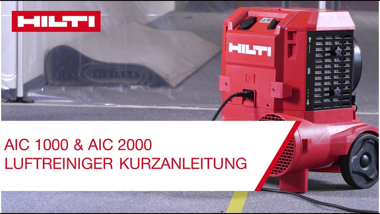 Hilti AIC 1000 / 2000 - Luftreiniger Kurzanleitung