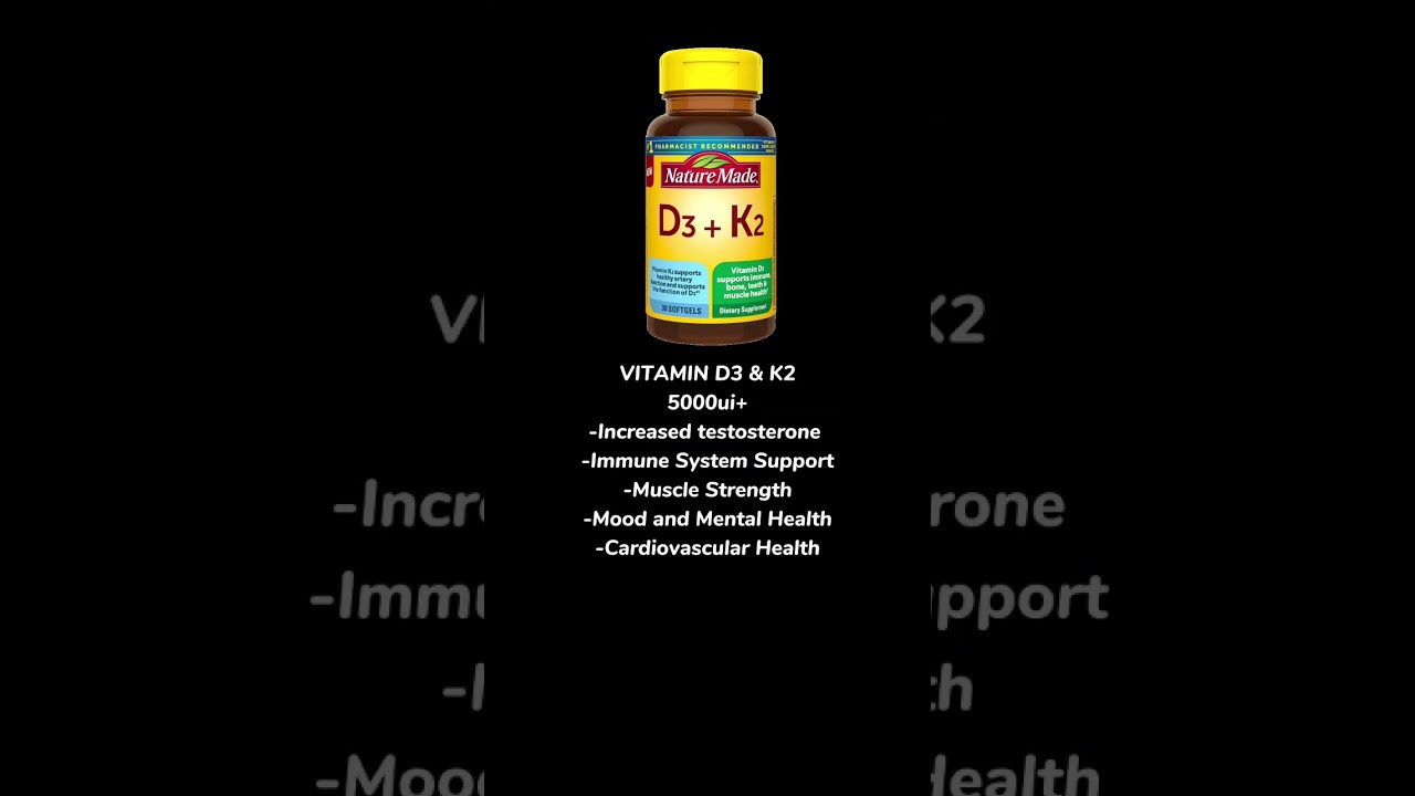Best Supplements for Natural Testosterone Boost! 💪🔥.Follow for more ! 👏🏽