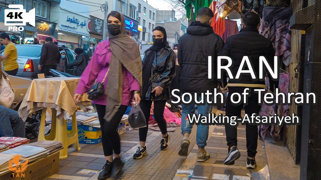 Iran Street Walking South East of Tehran Afsariyeh Iran 2022 Walk 4k