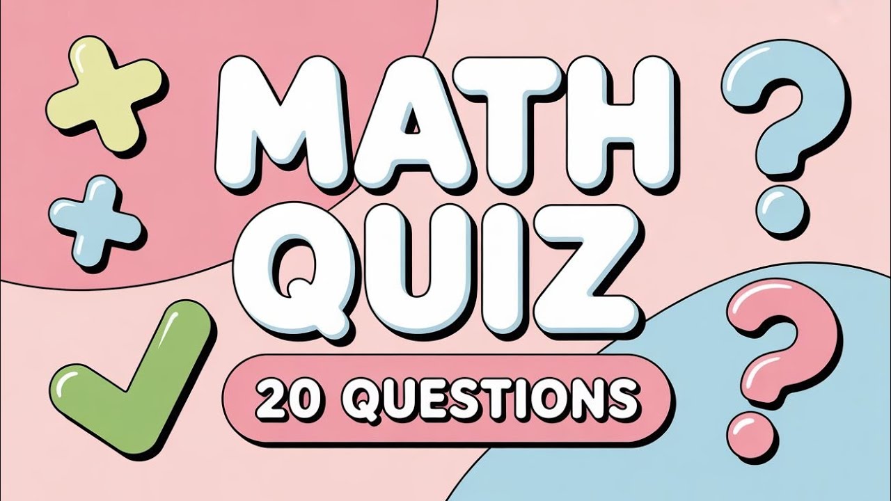 Math Quiz | Can you solve this 20 quiz 🤔?| Fun Mcqs Test