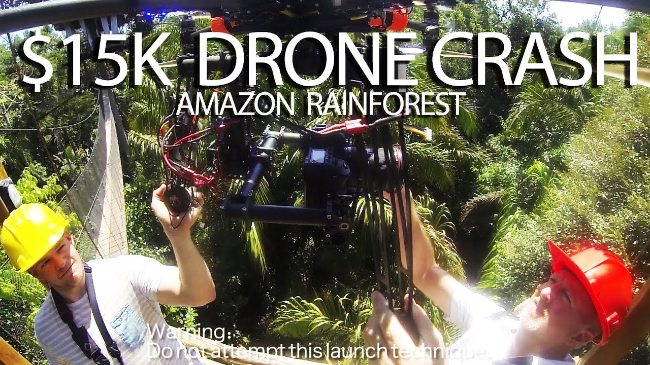 $15K AERIAL PHOTOGRAPHY DRONE HELICOPTER FLY AWAY CRASH / RESCUE in the AMAZON Rainforest!
