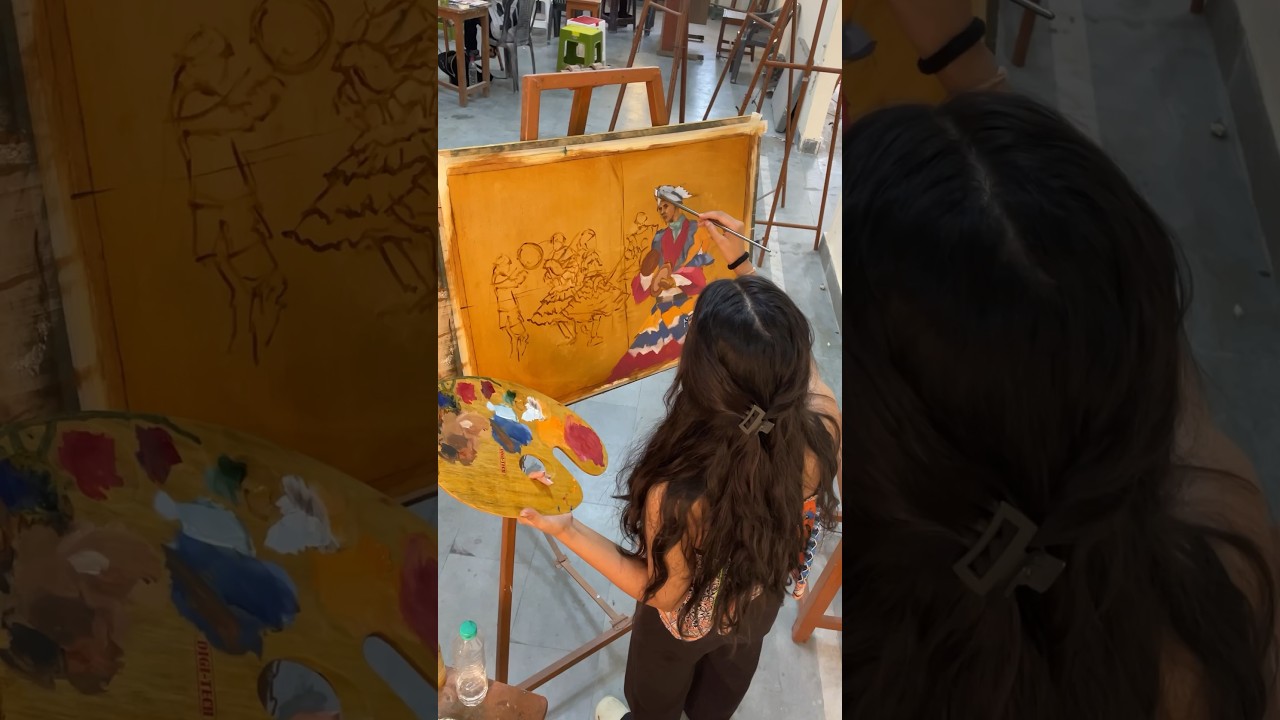 Itni grmi Mai college 🥵🥵 ART college vlog &hellip;#artvlog #bhulife #art