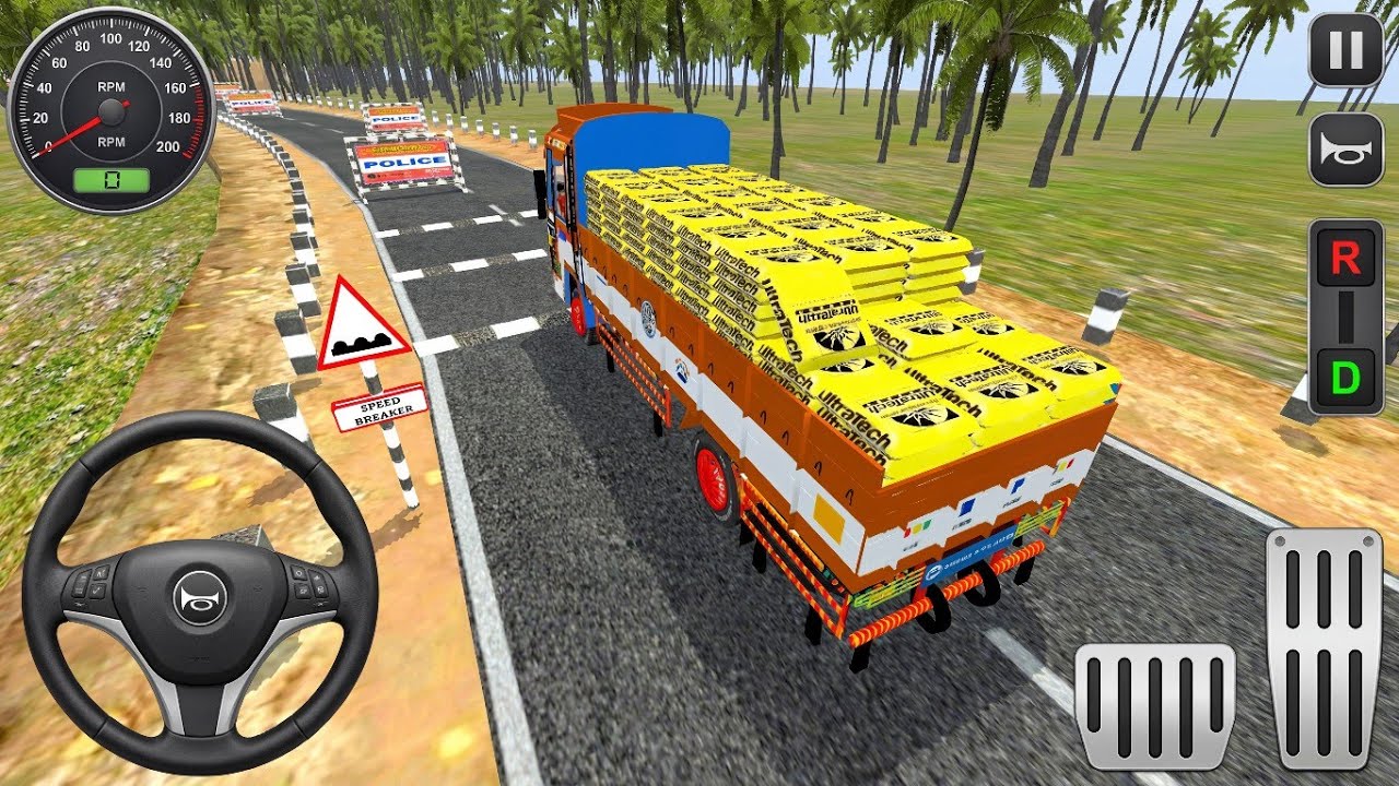 Tata 6×6 Cement Load Truck on Speed Breaker Drive 😱 | Bus Simulator Indonesia Gameplay 