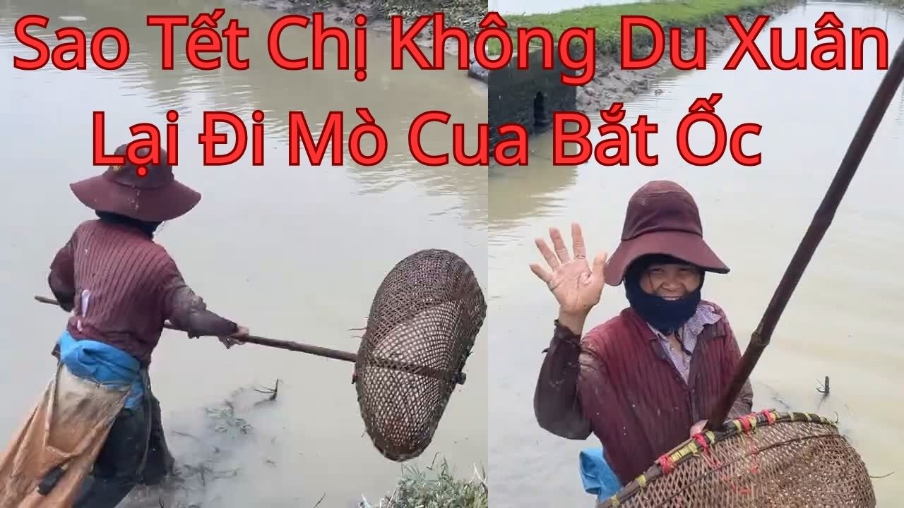 Tết Đói Kém Chị Không Du Xuân Mà Đi Mò Cua Bắt Ốc Ngay Ngày Đầu Năm