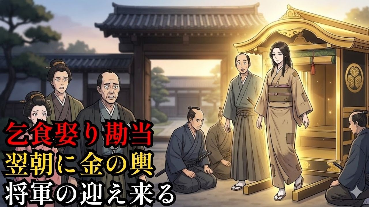を嫁にし勘当された愚かな息子。しかし翌朝、ボロ家に【将軍家の金の輿】が迎えに来て、一族全員が顔面蒼白に！ | 野談 | 伝説 | 昔話 | 説話 | 民話.