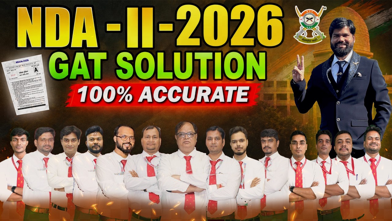 🔥NDA II 2026 GAT PAPER SOLUTIONS 100% ACCURATE | Best NDA Coaching in Lucknow, India