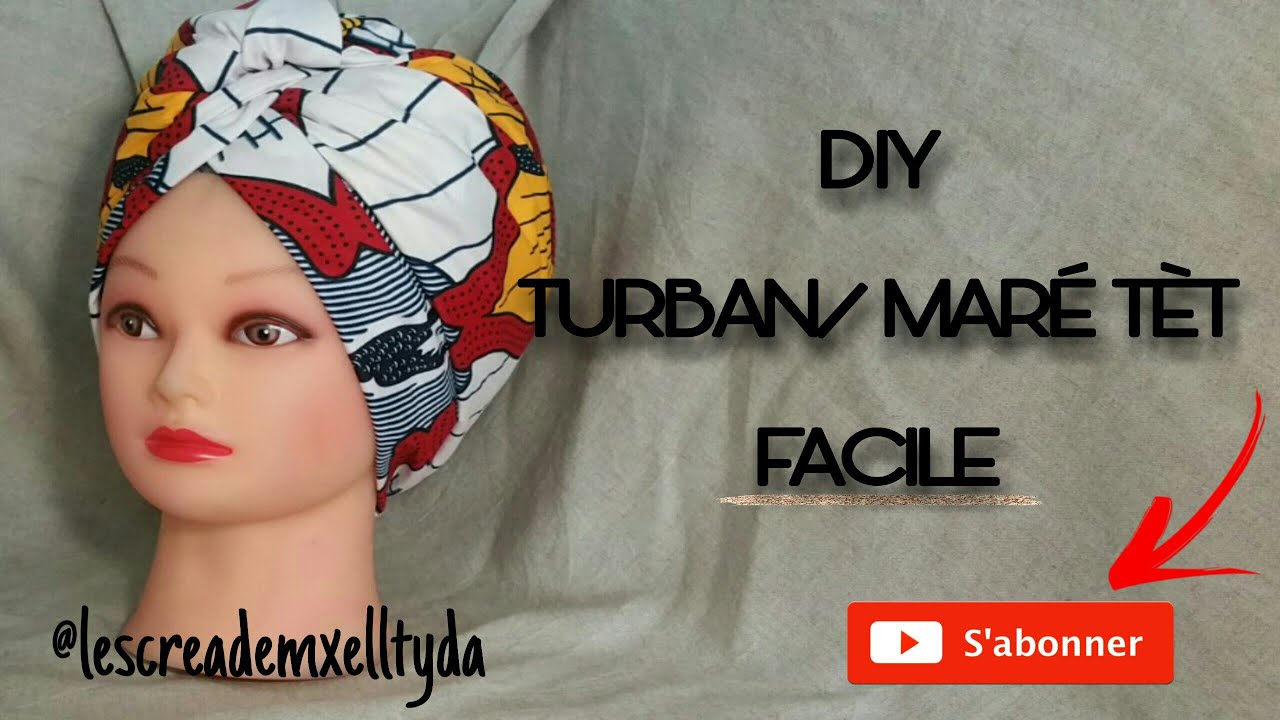 Diy comment coudre un turban en wax simple et rapide / how to sew an Ankara turban
