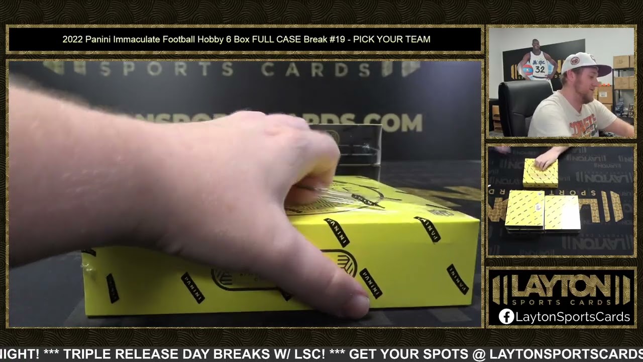 2022 Panini Immaculate Football Hobby 6 Box FULL CASE Break #19   PICK YOUR TEAM