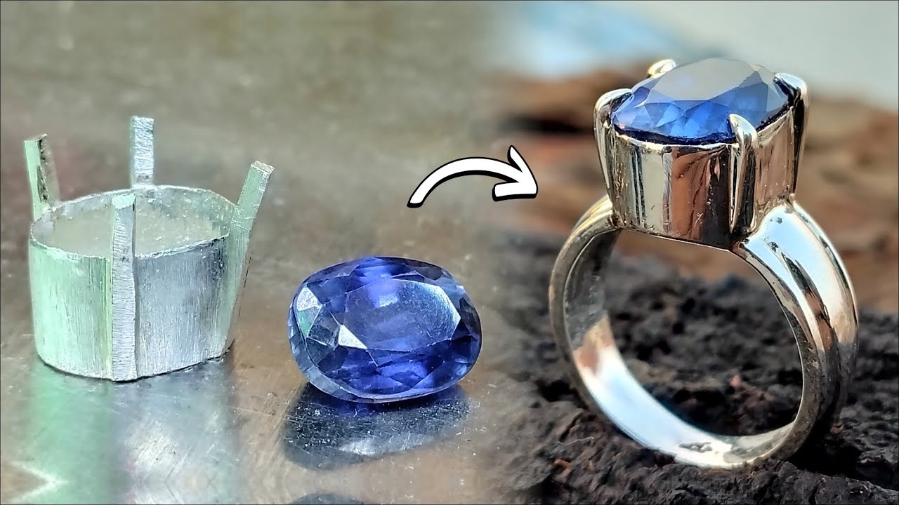 How to Make Blue Sapphire Ring | Silver Ring | Handmade Jewellery