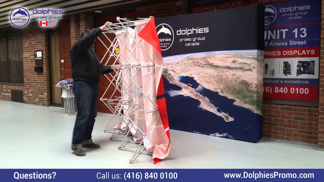 How to Disassemble Pop Up Tension Fabric Booth with Graphics On It