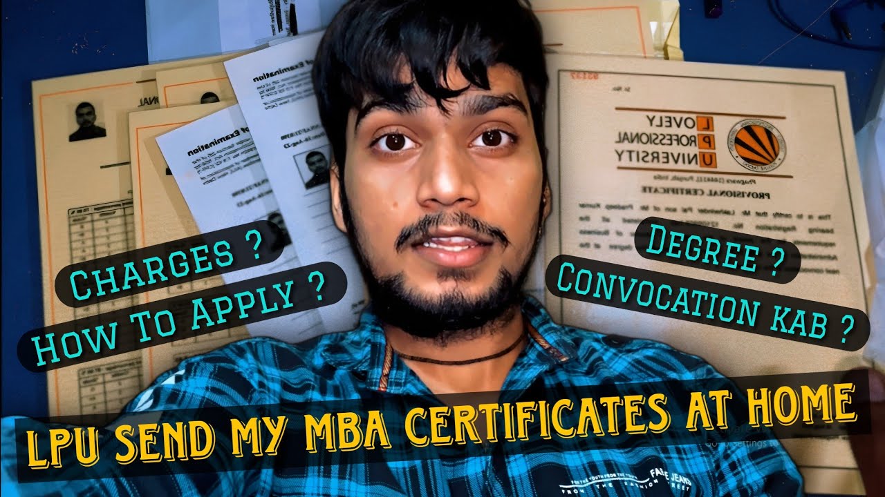 Finally LPU Send My MBA Degree Certificates at My Home Through Post 🤩 || Is it Safe & How To Apply 🤔