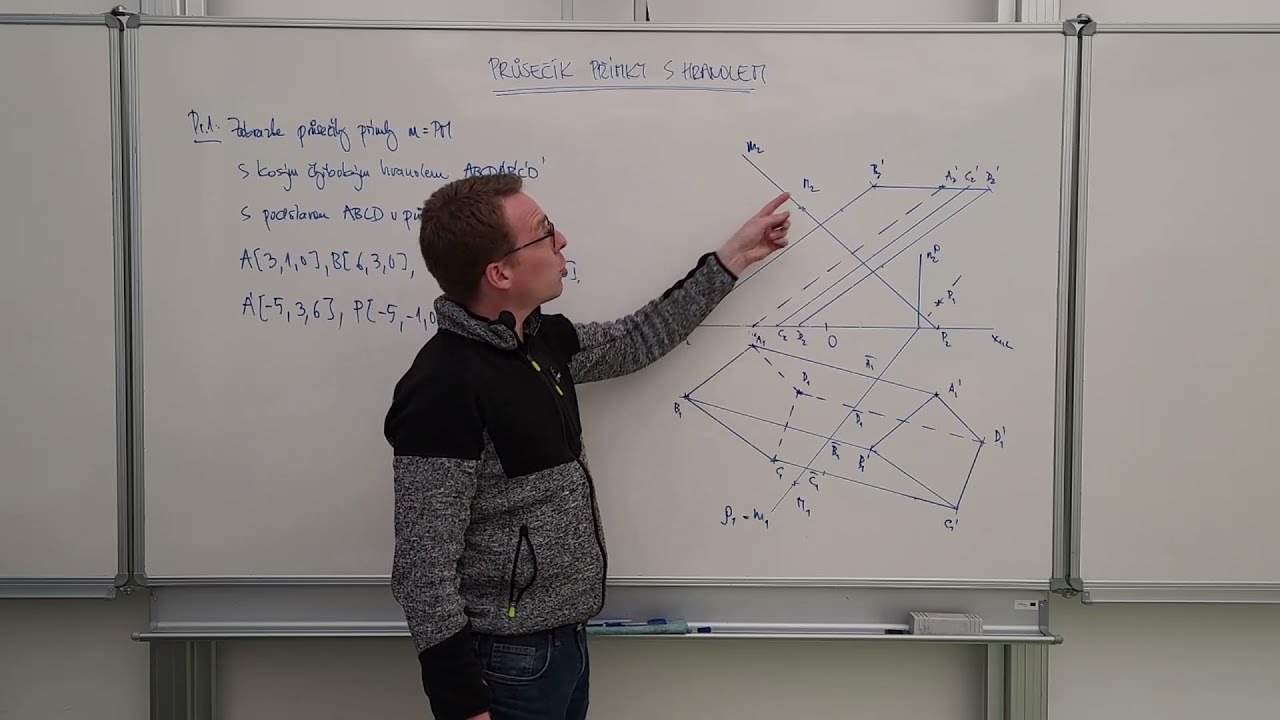 Průsečík přímky s hranolem