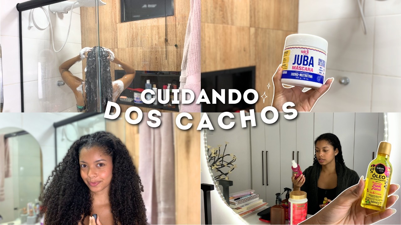 CUIDANDO DO MEU CABELO CACHEADO | Rotina capilar completa