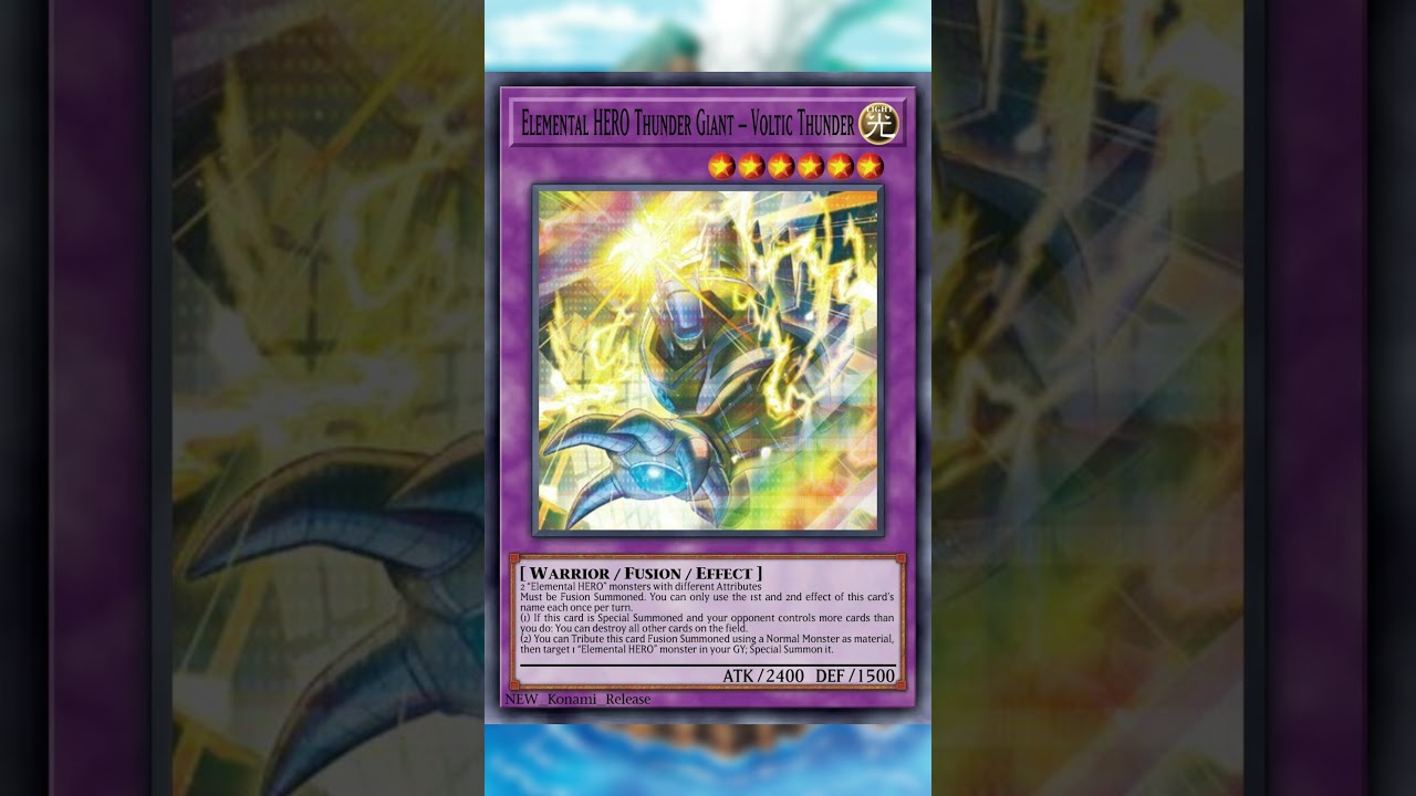 Elemental HERO Thunder Giant - Voltic Thunder (NEW YUGIOH CARD) #yugiohtcg