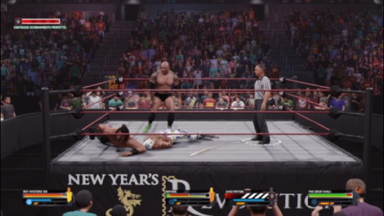 WWE 2K25 Ray Mysterio VS. Batista  VS. Great Khali.  2007... Ma l'arbitro è contro Khali.