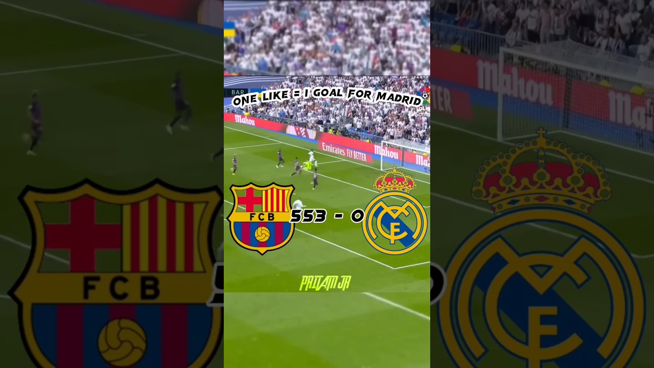 REAL MADRID VS BARCELONA MADRID VS BARCA RONALDO VS MESSI #viral #shortvideo #viralvideo #shorts